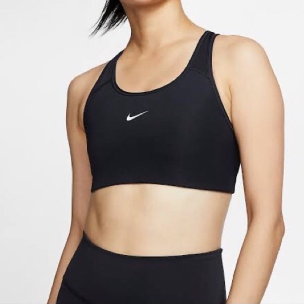 NIKE Dri-Fit Black Swoosh Sports Bra